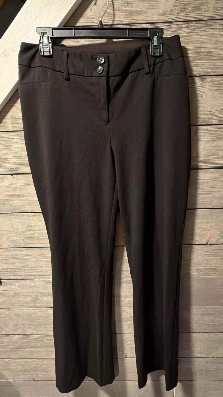 Alfani Dress Pants Size 10 Black Stretch Trousers